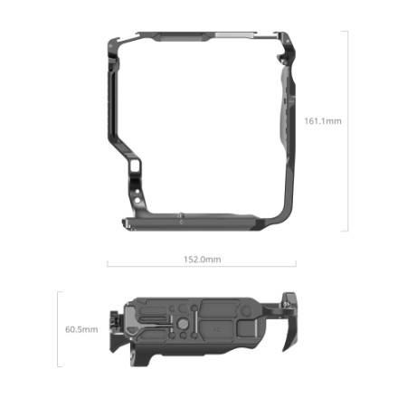 SmallRig 5908 - klatka do Sony Alpha 1 II / 9 III z uchwytem pionowym VG-C5 - wymiary